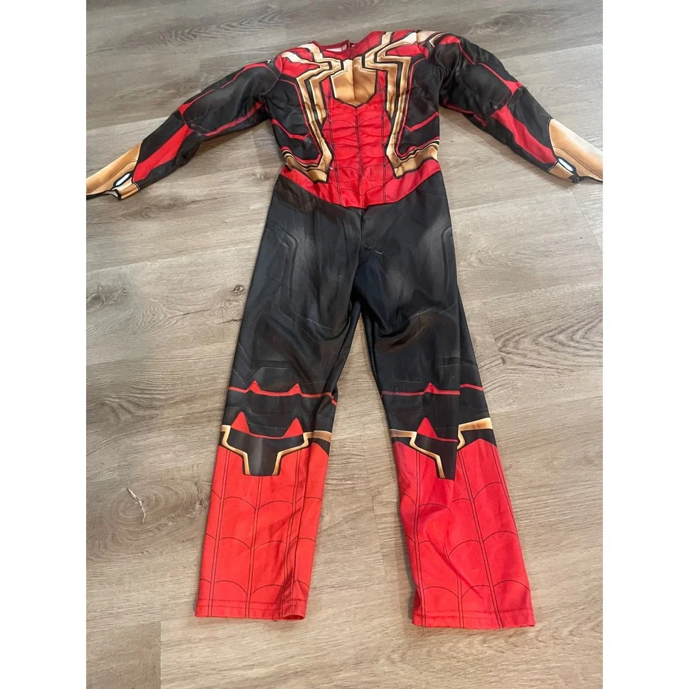 Marvel Spider-Man No Way Home Iron Spider Costume Kids Deluxe Jumpsuit Red M